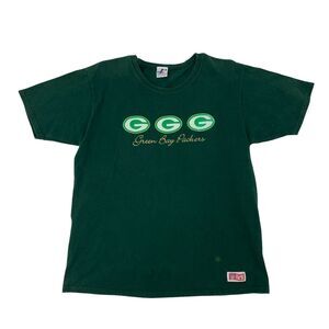 Vintage Green Bay Packers T Shirt Womens Size L Short Sleeve Cotton Made USA 90s
